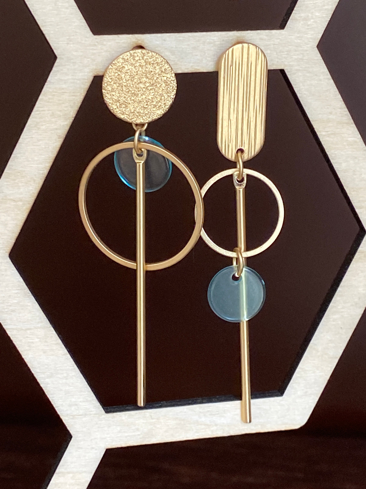 Goud blauw asymmetrisch