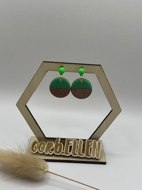 Cirkels hout-turquoise