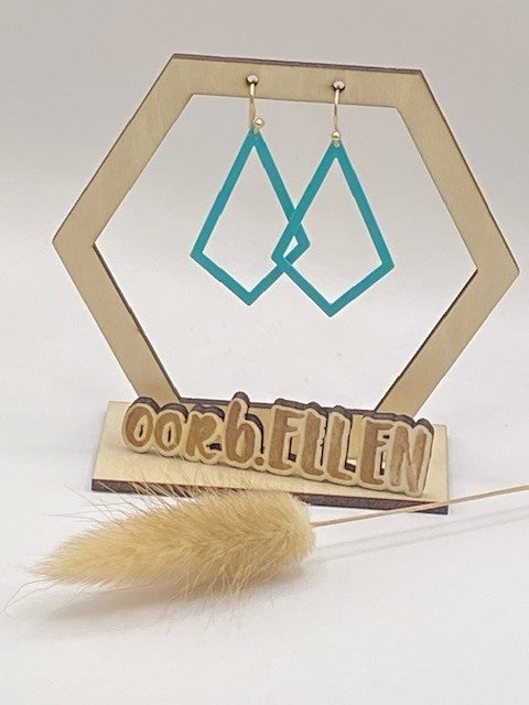 Open ruiten turquoise