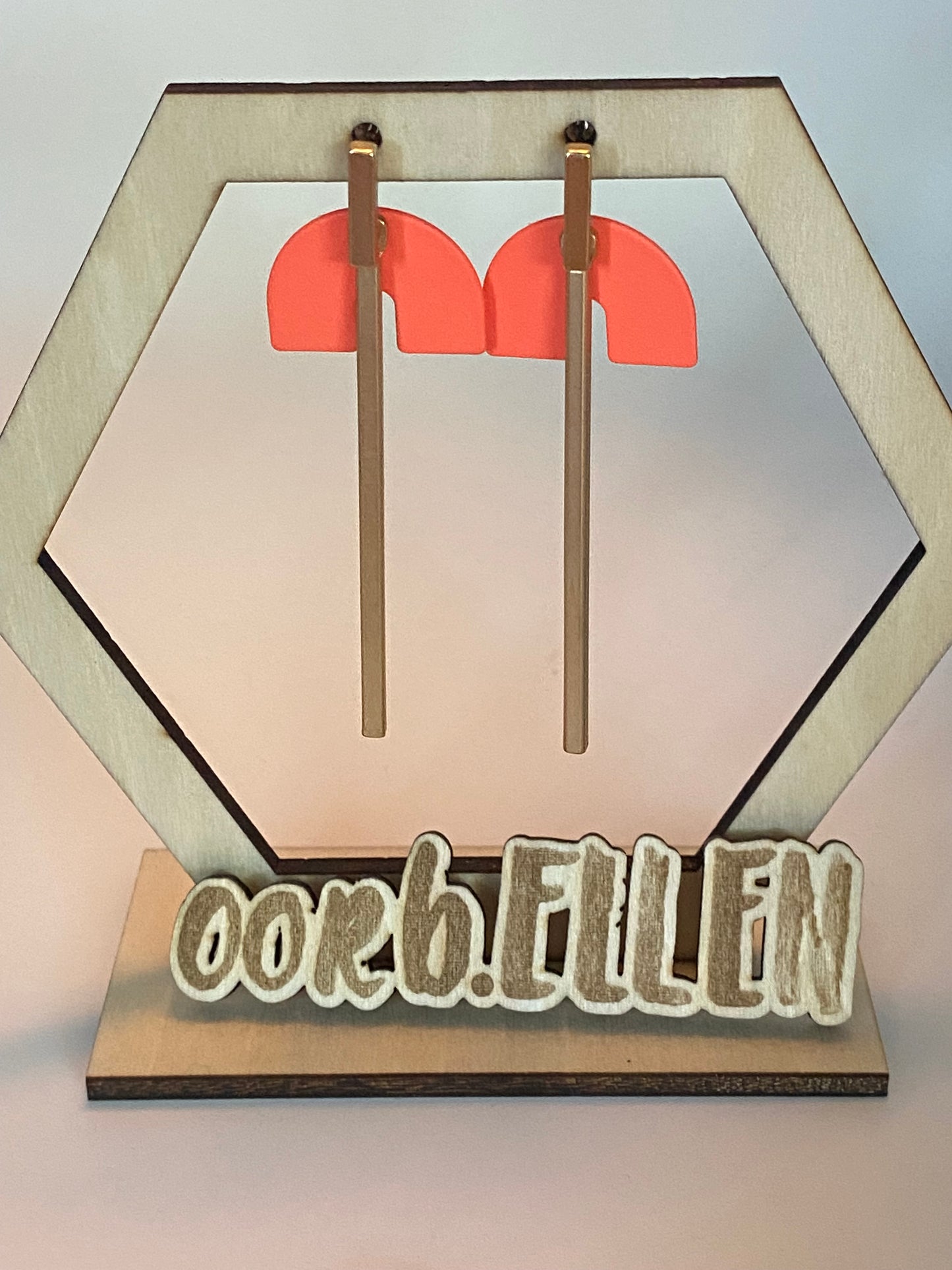 Goud-fluo-oranje staafjes+regenboog