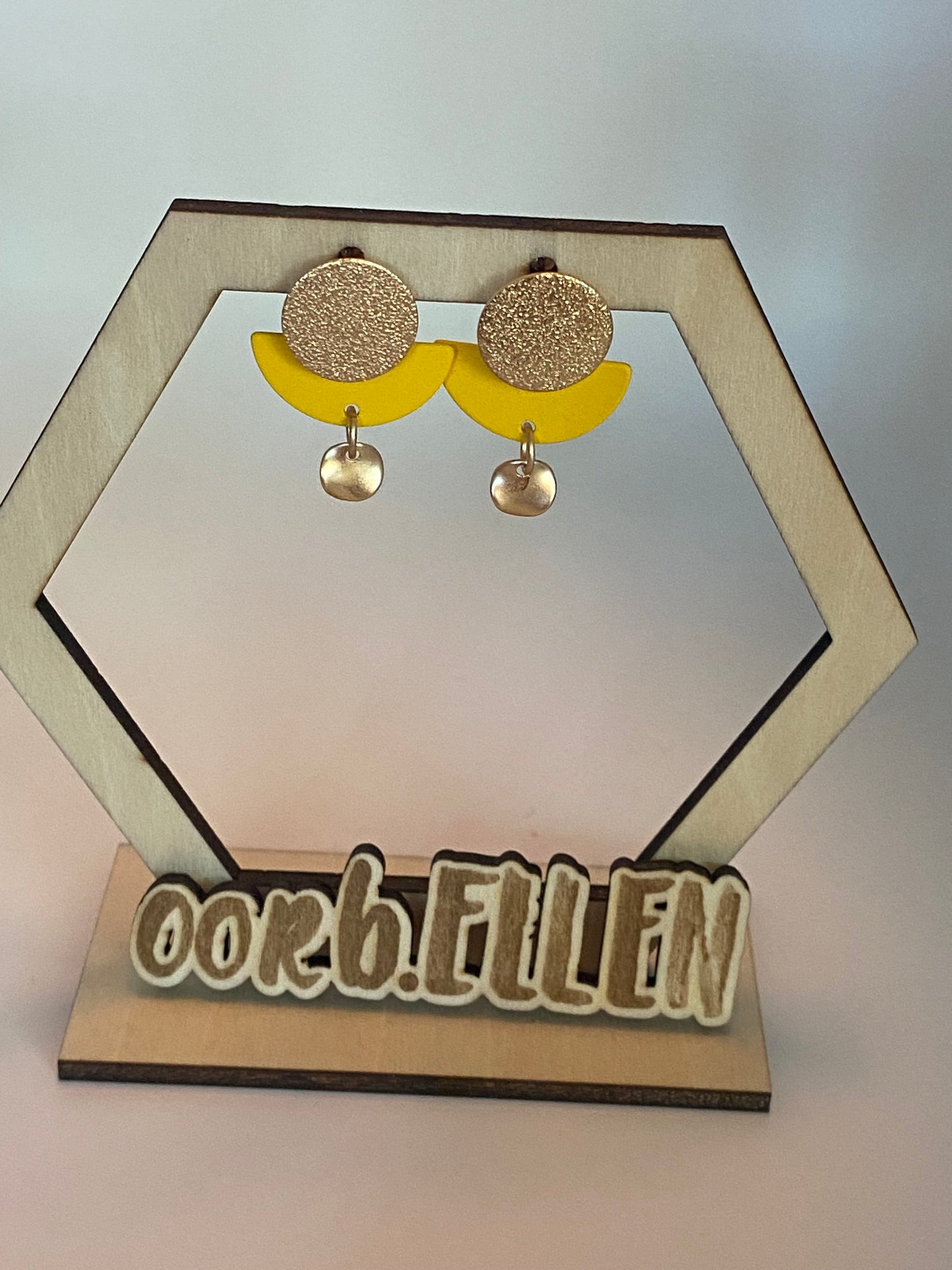 Cirkeltjes + maan goud-geel