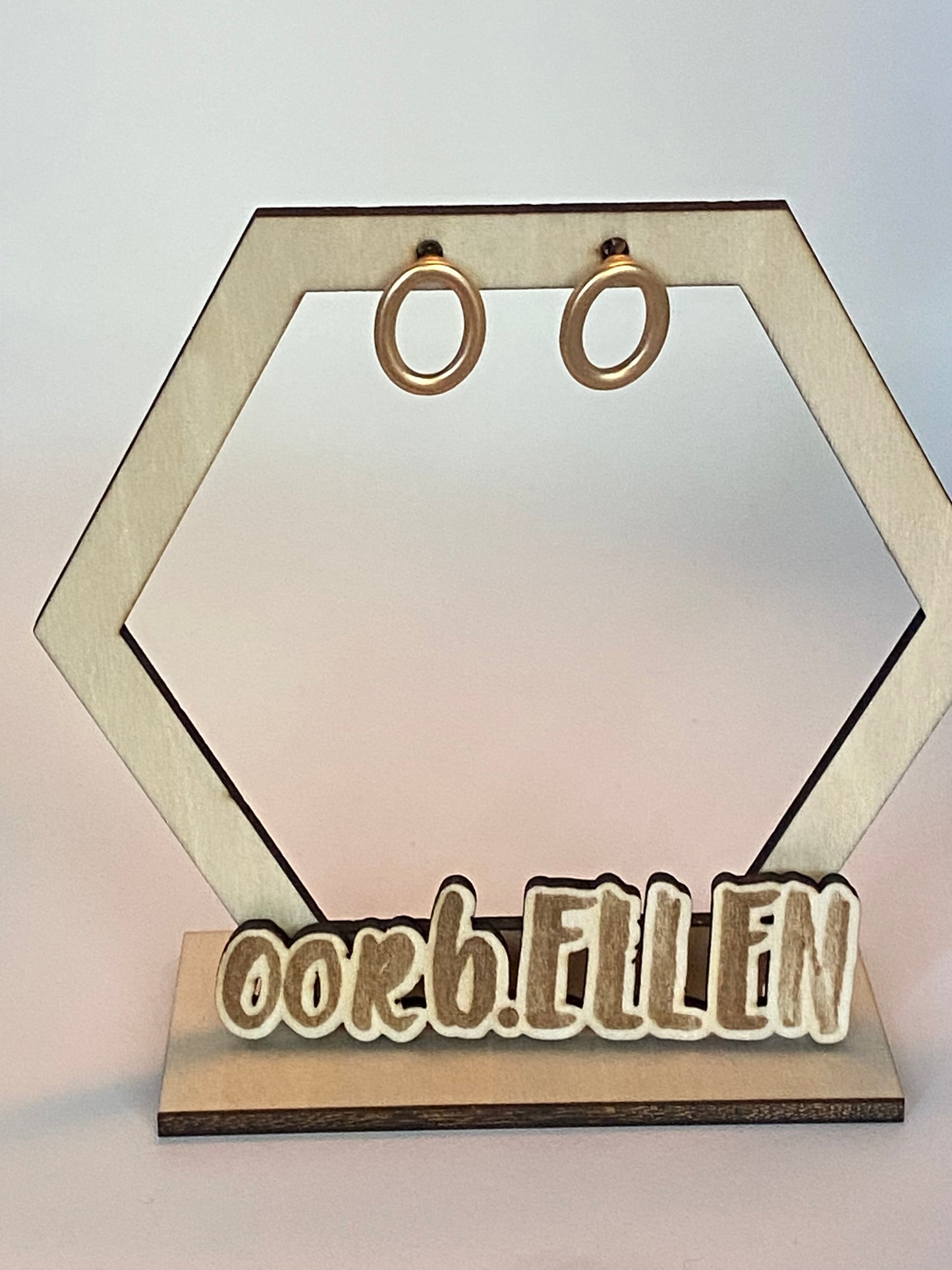 Ovalen open oorknopjes goud