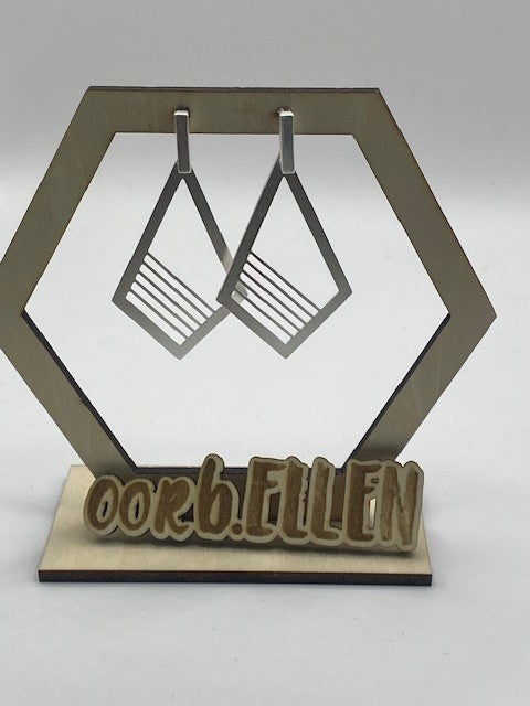 zilveren ruiten met streepjes