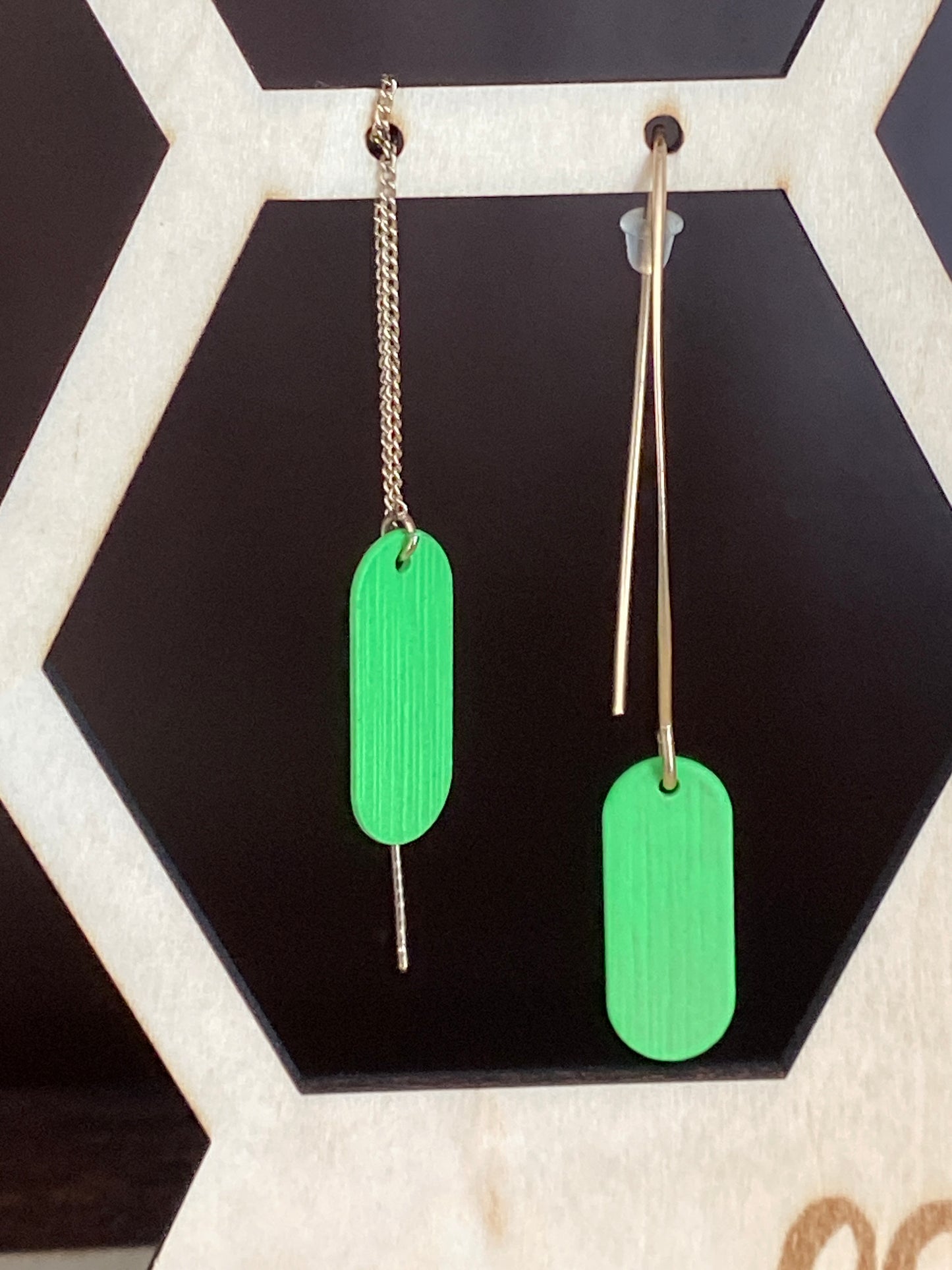 Asymmetrisch setje fluo groen