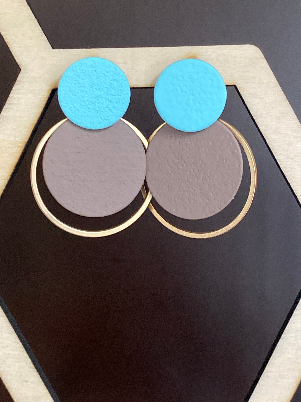 Rondjes blauw/bruin