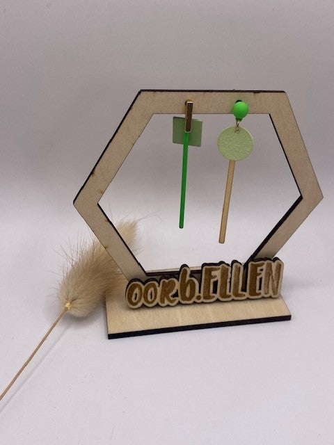 Asymmetrisch pastelgroen- fluogroen