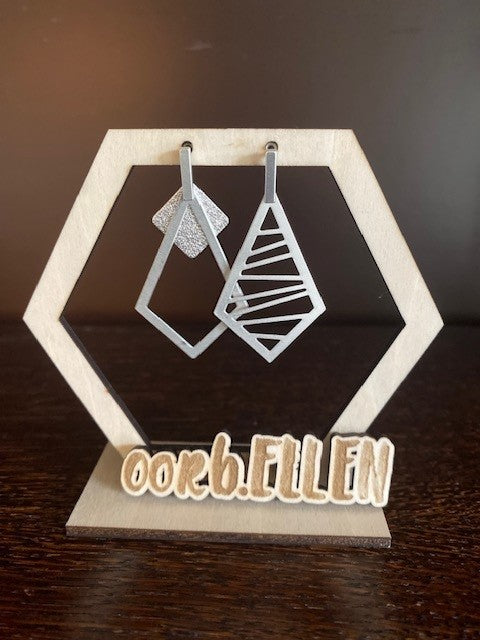 asymmetrisch zilver ruiten