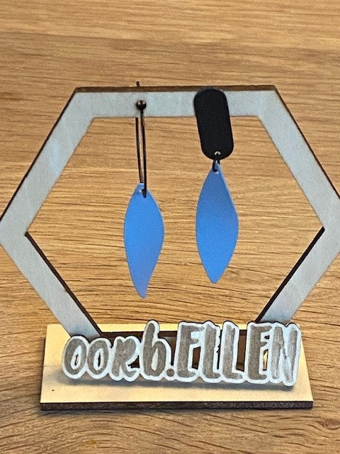 asymmetrisch zwart-blauw