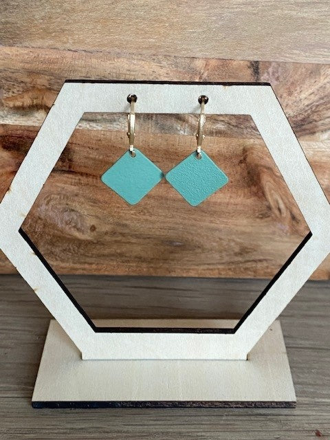 basilicum groen ruitje aan gouden slotje