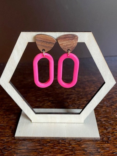 fluoroze ellips aan houten knopje