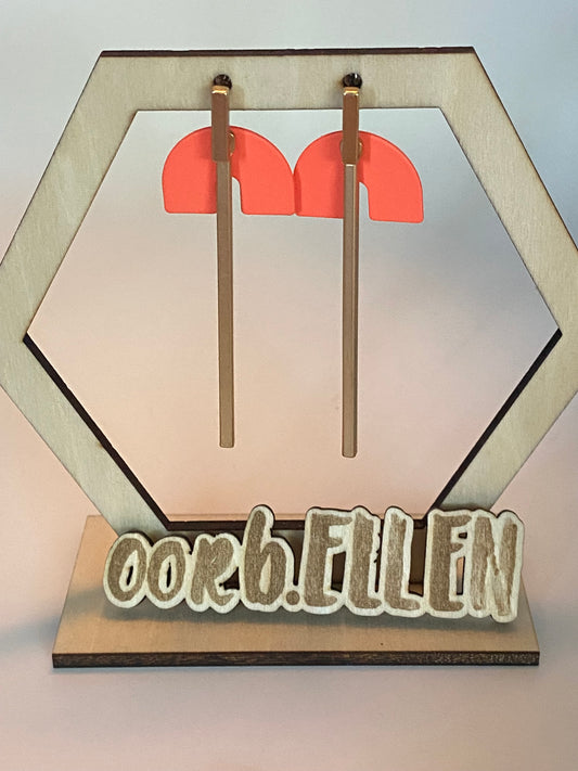 Goud-fluo-oranje staafjes+regenboog