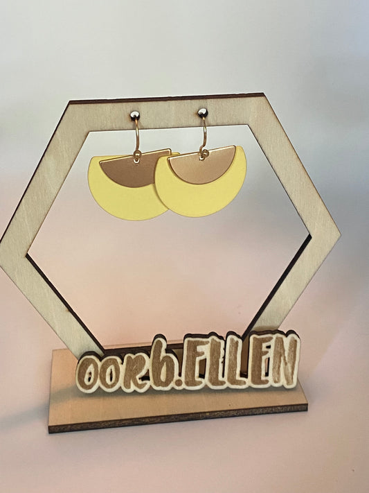 Halve maantjes goud-pastelgeel