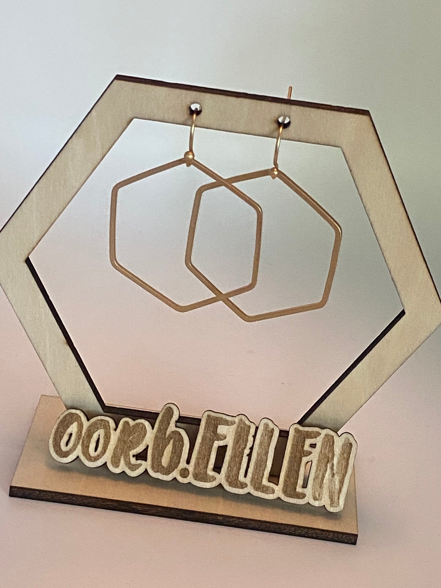 Gouden open zeshoeken (groot)