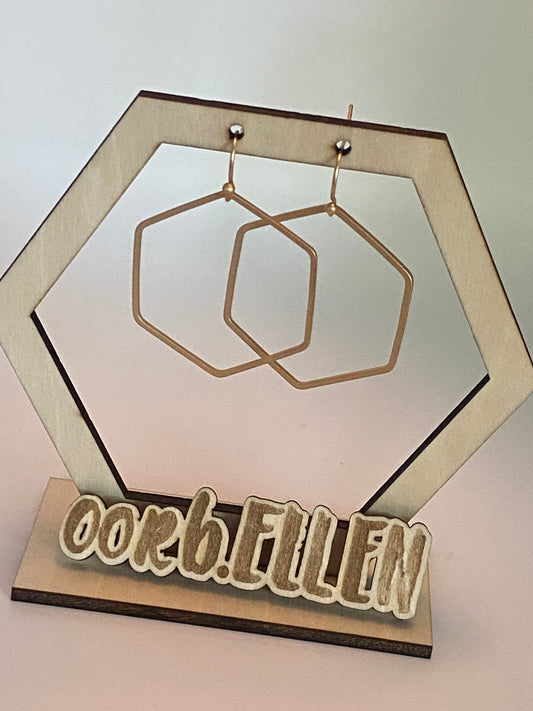 Gouden open zeshoeken (groot)