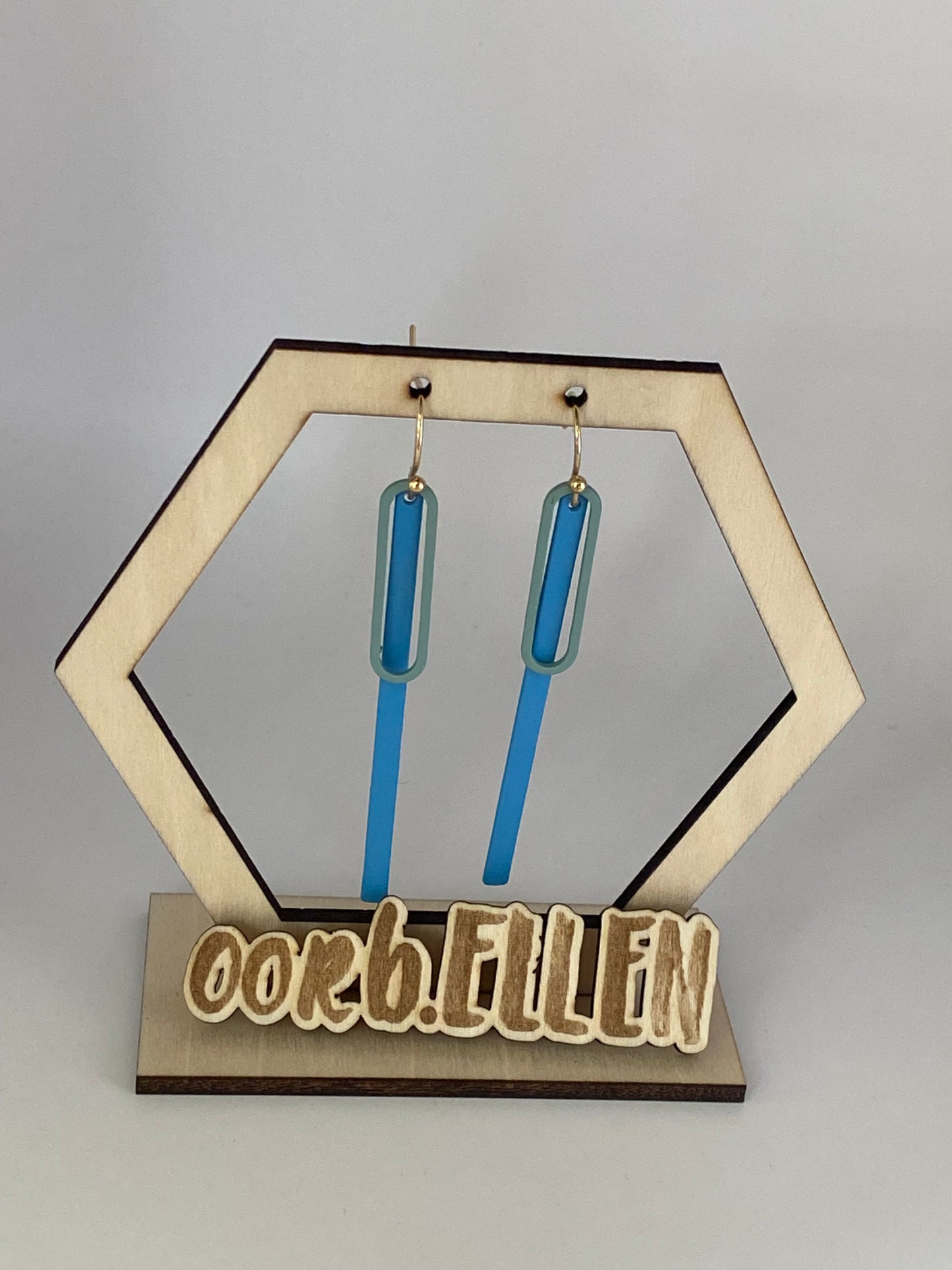 Open ellips + lang staafje blauwtinten